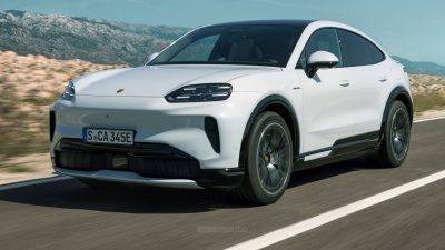 Porsche Cayenne S Coupé Electric su strada