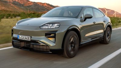 Porsche Cayenne Turbo Coupé Electric su strada