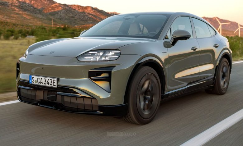 Porsche Cayenne Turbo Coupé Electric su strada