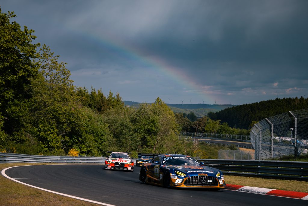 La Mercedes-AMG GT3 #80 di Maxime Martin, Maro Engel, Fabian Schiller e Luca Stolz che ha vinto la 24 Ore Nurburgring 2026