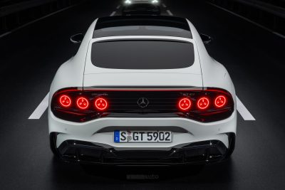 Mercedes-AMG GT 63 Coupé 4 posteriore firma luminosa