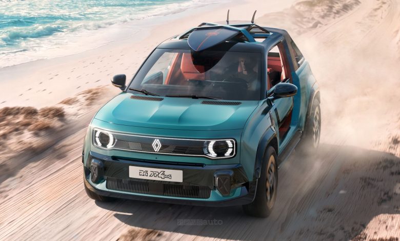 Renault 4 JP4x4 Concept in azione sulla sabbia