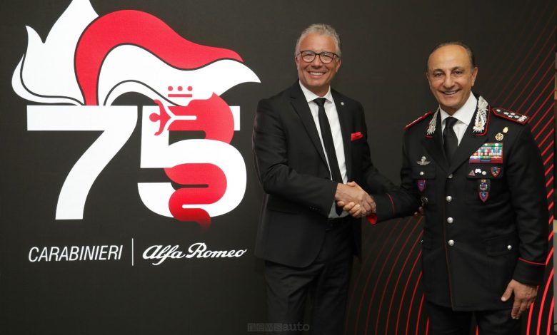 Santo Ficili, CEO di Alfa Romeo con il Gen. C.A. Salvatore Luongo, Comandante Generale dell'Arma dei Carabinieri