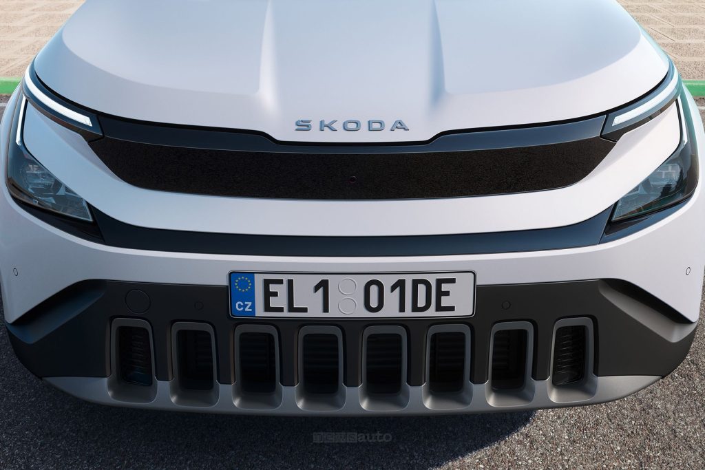 Skoda Epiq frontale, paraurti anteriore