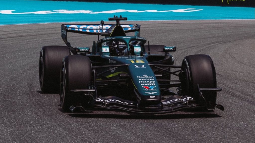 Lance Stroll, Aston Martin, non ha completato un giro cronometrato nell'SQ1