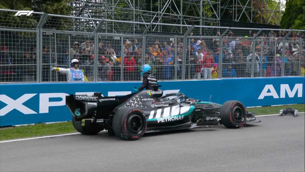 George Russell F1 GP Canada ritiro