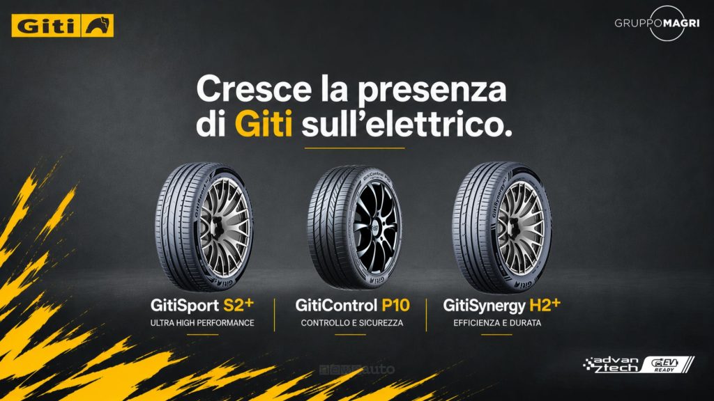 La gammma dei pneumatici Giti Tire per auto elettriche