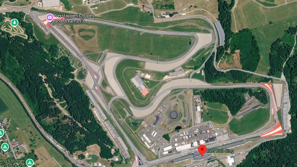 Il circuito Red Bull Ring in Austria dove corre la Formula 1