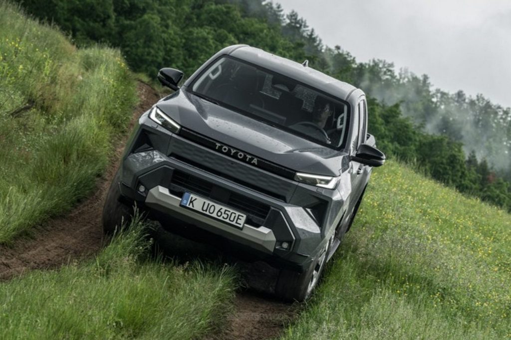 Toyota Hilux BEV in azione sullo sterrato