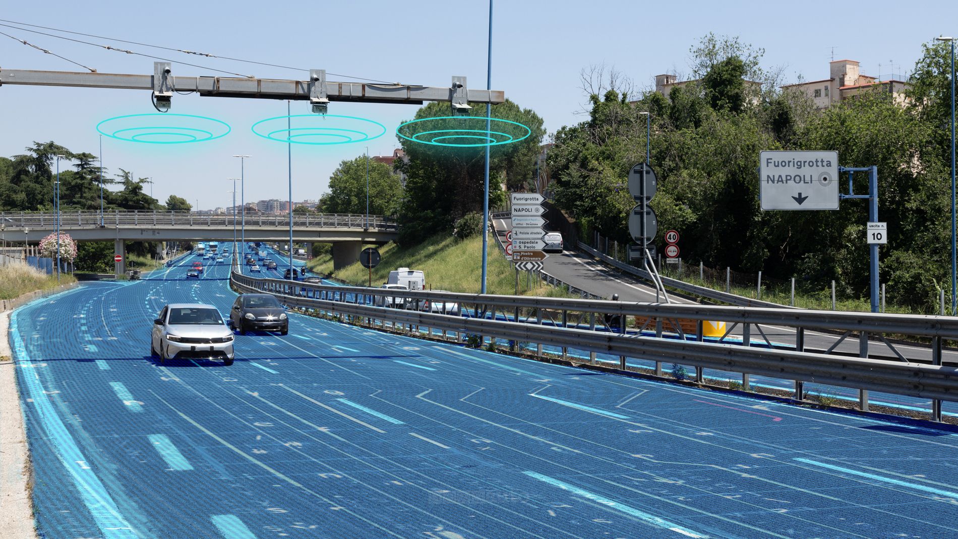 Tangenziale di Napoli prima Smart Road in Italia certificata