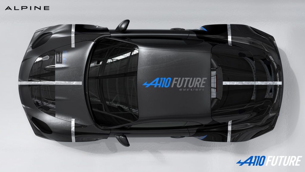 Alpine A110 Future vista dall'alto