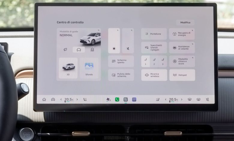GWM Ora 5 display infotainment da 14,6″