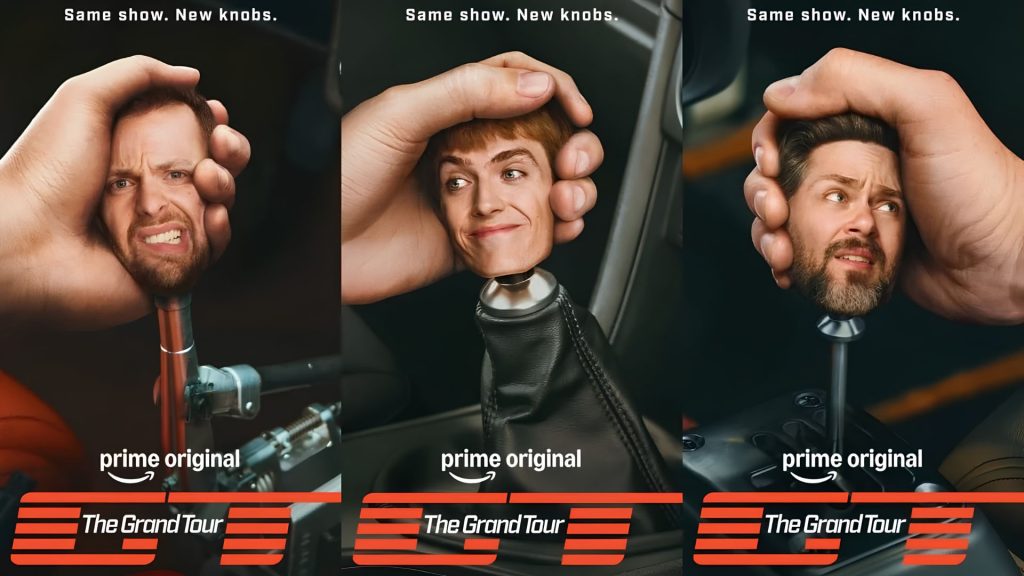 Copertina promozionale The Grand Tour 2026 coi volti dei nuovi conduttori