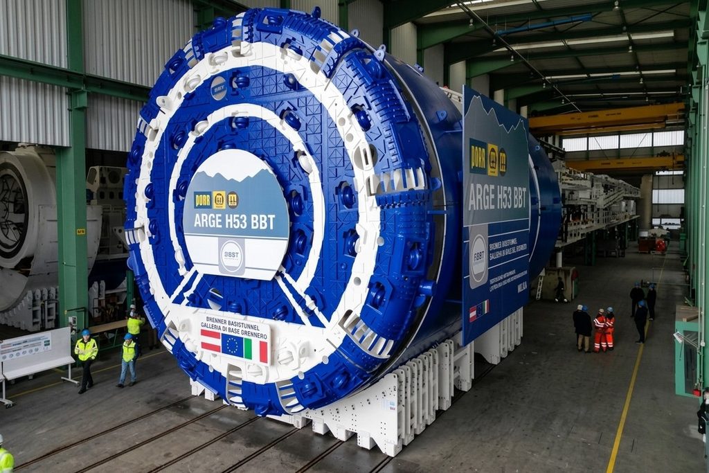 Fresa “Wilma”, usata per scavare i 7,5 km di tunnel nella Galleria di base del Brennero