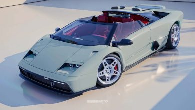 Lamborghini Eccentrica V12 Roadster anteriore 3/4