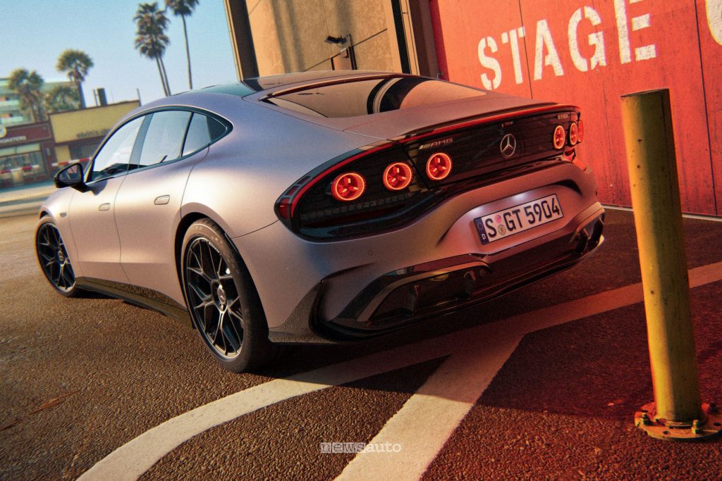 Mercedes-AMG GT 53 Coupé 4 posteriore 3/4