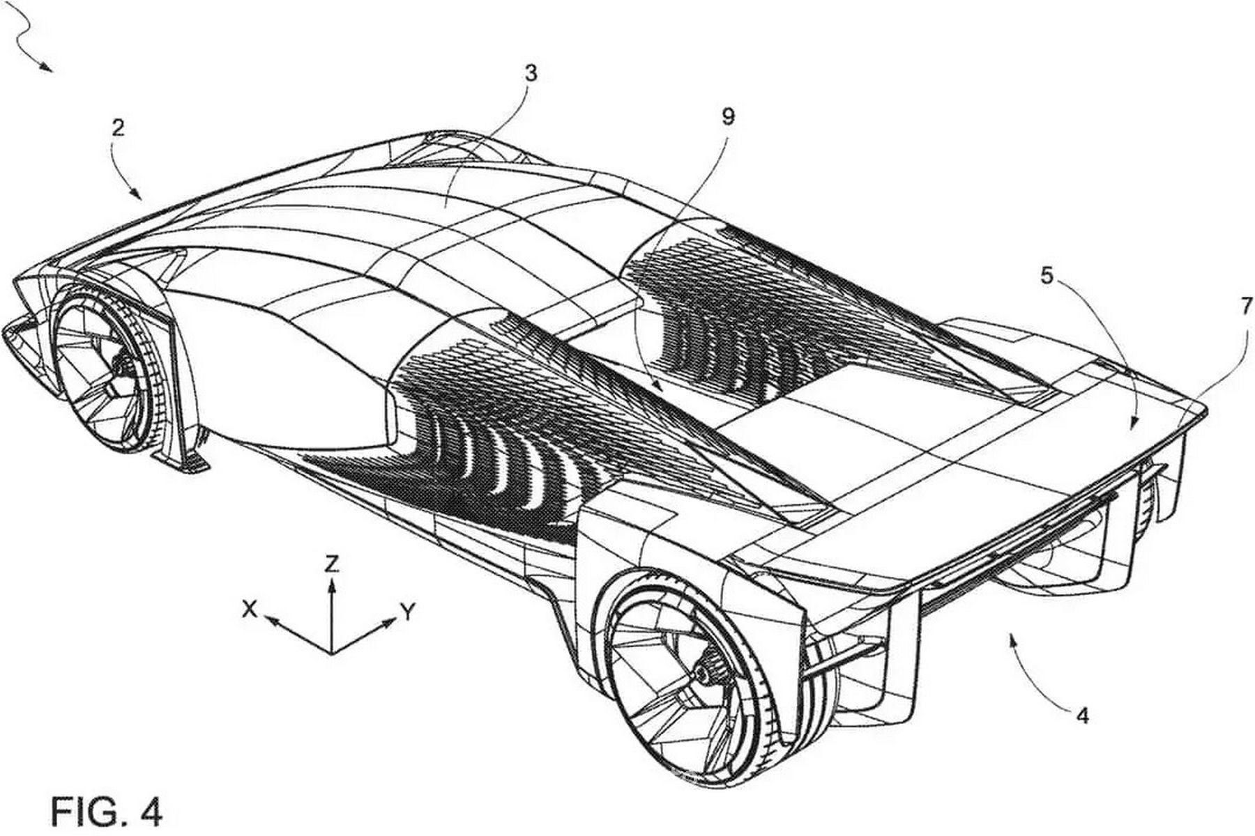 Ferrari brevetta fanali con aerodinamica attiva per aumentare il carico