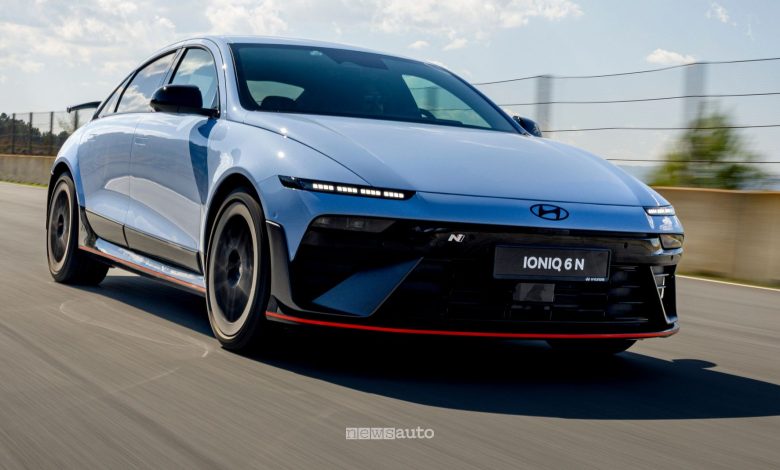 Hyundai Ioniq 6 N in azione in pista