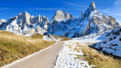 Passo Rolle in Trentino Alto Adige con neve
