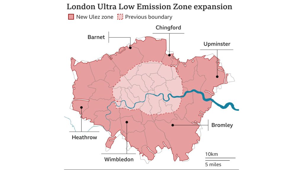 Mappa zona Ulez Londra