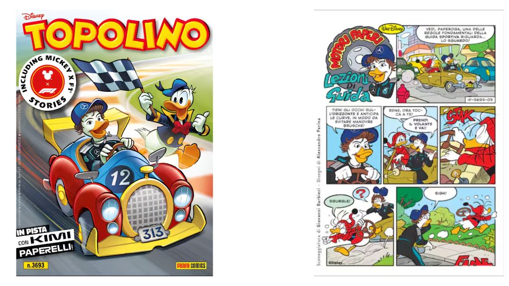 Topolino edicola settembre Andrea Kimi Antonelli F1