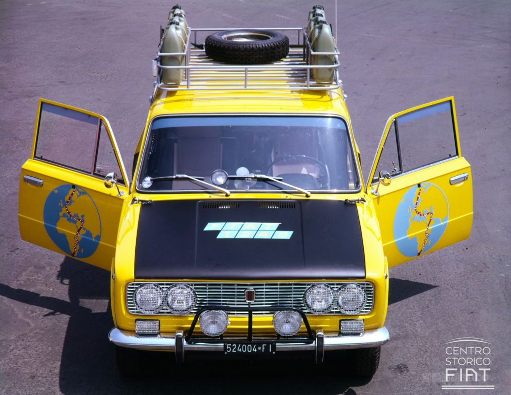 Fiat 124 Special utilizzata nel “Raid dei Due Capi”