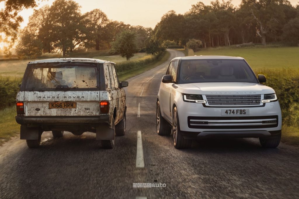 Range Rover Electric in confronto con la prima Range Rover
