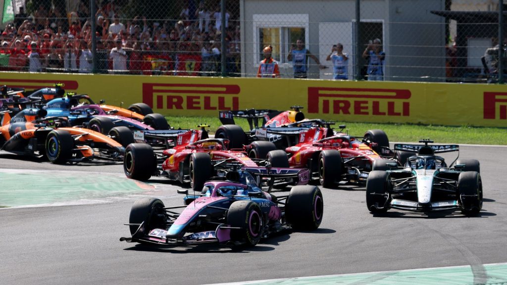 Partenza gara GP Italia a Monza vincitore Andrea Kimi Antonelli