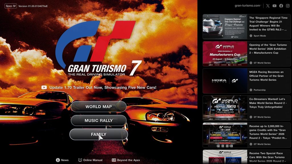Modalità Famiglia Gran Turismo 7