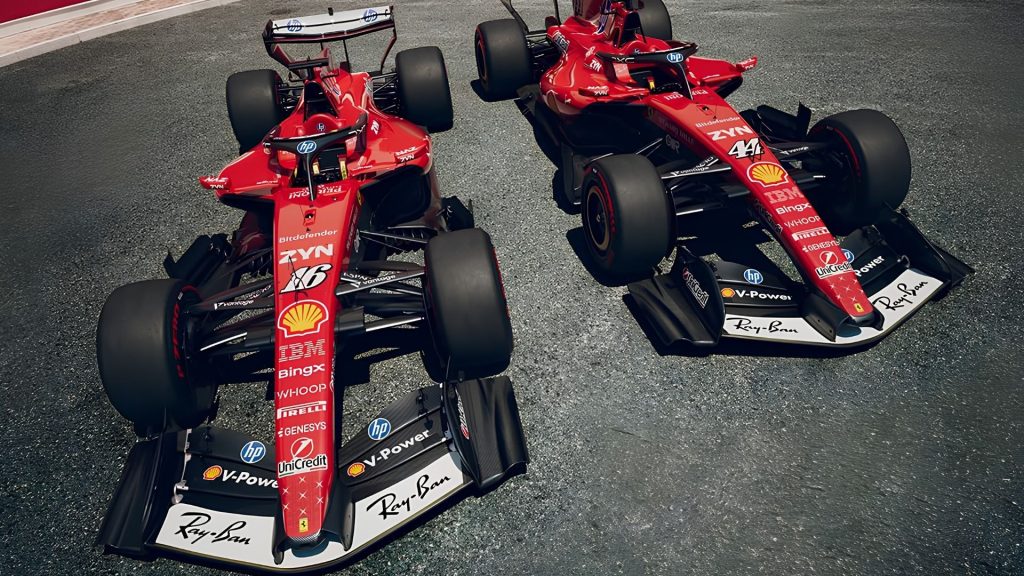Le monoposto Ferrari di Hamilton e Leclerc con le nuove livree per Monza