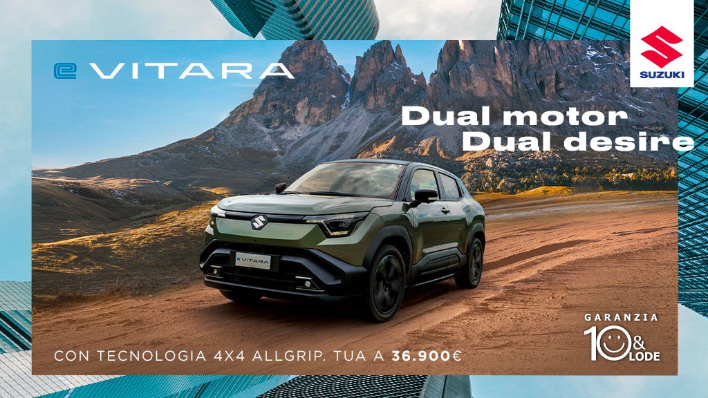 Locandina dello spot della Suzuki e Vitara “Dual Motor. Dual Desire”