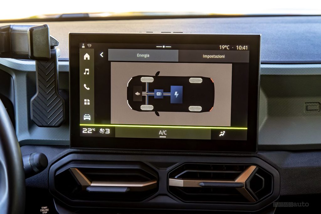 Dacia Duster Extreme Hybrid 155 immagini info della ricarica della batteria