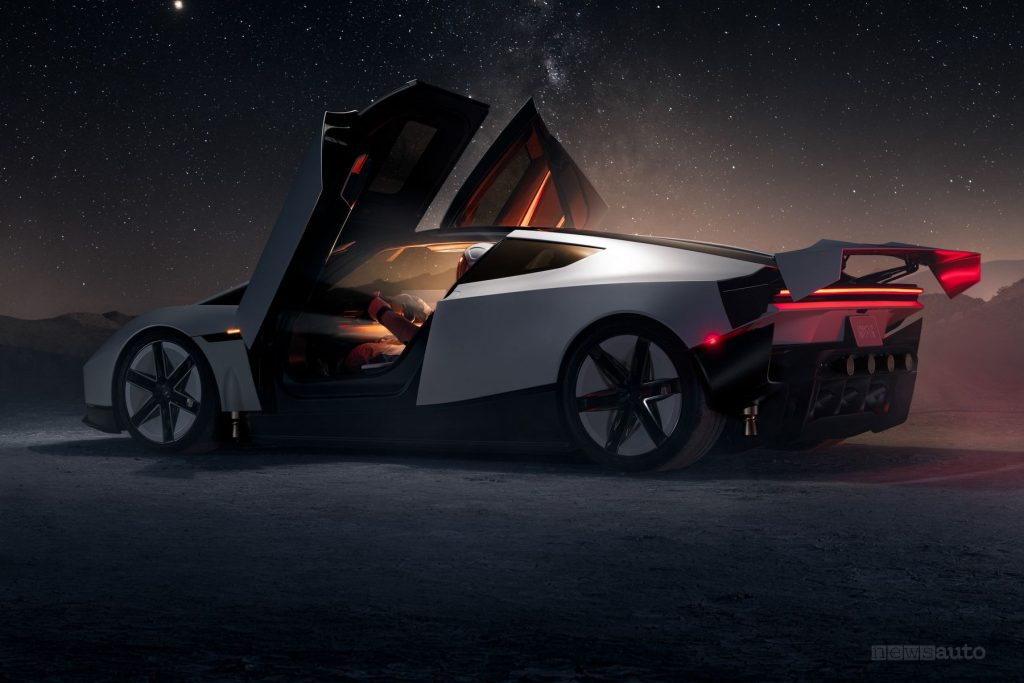 Tesla Roadster posteriore 3/4