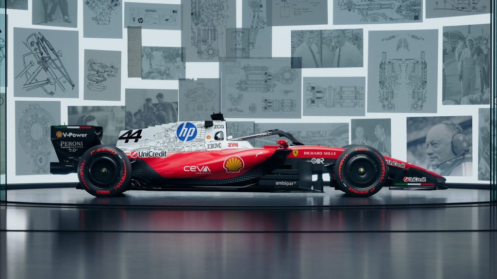 Vista laterale livrea Ferrari GP Stati Uniti
