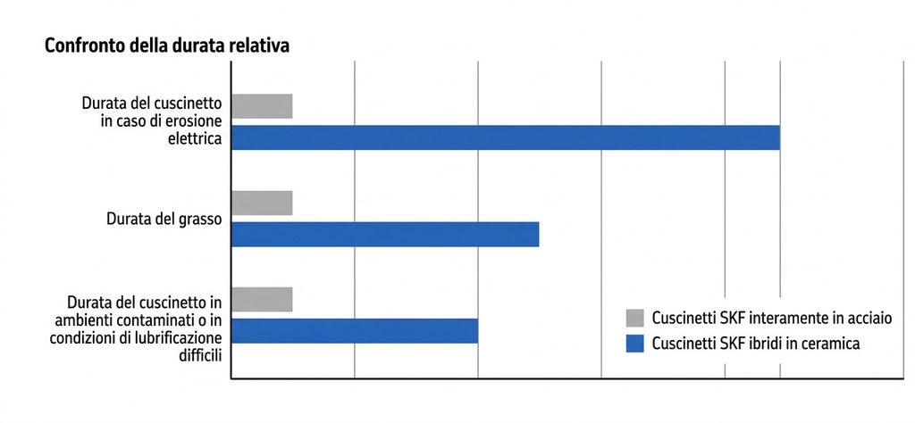 Confronto durata cuscinetto con sfere in acciaio vs cuscinetto con sfere ceramiche
