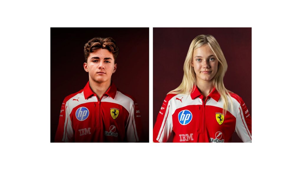 Da sx a dx: Alp Aksoy (Formula Regional European Championship) e Alba Larsen (F1 Academy)